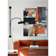 Renwil Draco 1-Light Modern Metal & Glass Wall Sconce in Black