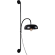 Renwil Draco 1-Light Modern Metal & Glass Wall Sconce in Black