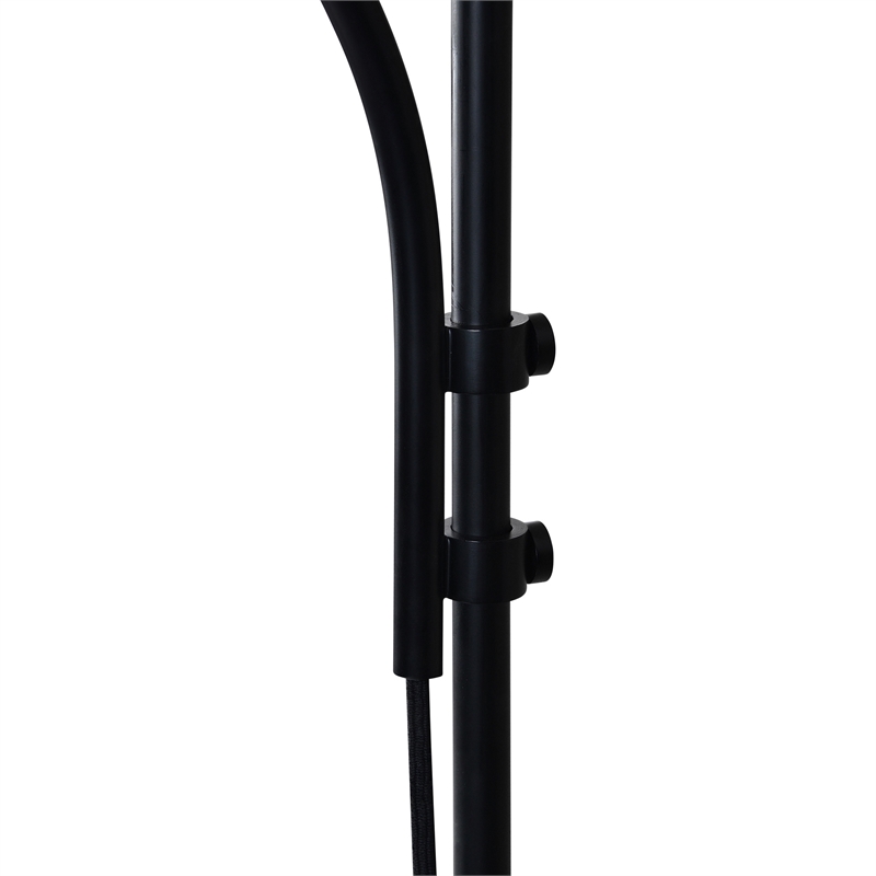Renwil Draco 1-Light Modern Metal & Glass Wall Sconce in Black