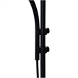 Renwil Draco 1-Light Modern Metal & Glass Wall Sconce in Black