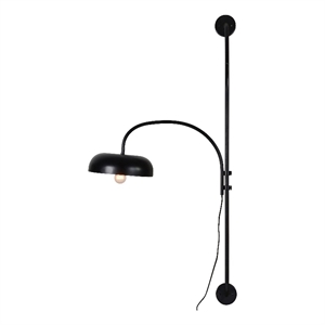 Renwil Draco 1-Light Modern Metal & Glass Wall Sconce in Black