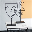 Renwil Posie Modern Metal Decorative Statue in Black (Set of 2)