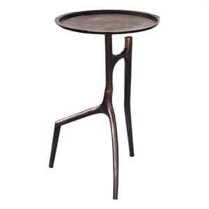Renwil Maadi 25x16&quot Modern Aluminum Decorative End Table in Bronze