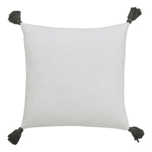Renwil Julianne 22x22&quot Square Modern Cotton Decorative Pillow in White