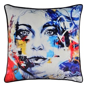 Renwil Tori 20x20&quot Square Modern Velvet Decorative Pillow in Multi-Color