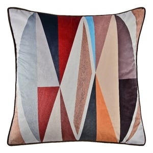 Renwil Michel 20x20&quot Square Modern Velvet Decorative Pillow in Multi-Color