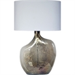 Renwil Benedek 1-Light Modern Metal Table Lamp in Clear & White