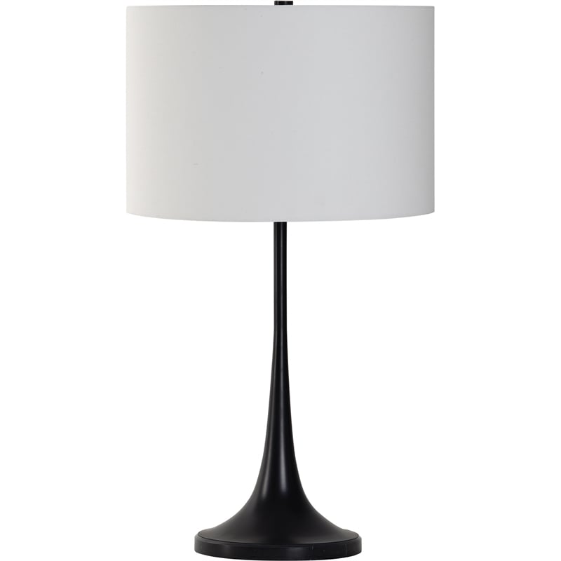 Renwil Salvora 1-Light Modern Metal Table Lamp in Black & White