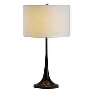 Renwil Salvora 1-Light Modern Metal Table Lamp in Black & White