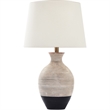Renwil Ignacio 1-Light Modern Mango Wood Table Lamp in Black & White