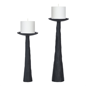Tilde Indoor Aluminum Candle Holder Matte Black