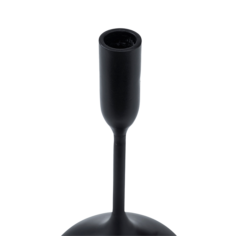 Chambers Indoor Aluminum Set Of 3 Tapered Candle Holder Matte Black
