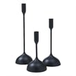Chambers Indoor Aluminum Set Of 3 Tapered Candle Holder Matte Black