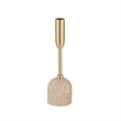 Vesta Indoor Iron Set Of 3 Tapered Candle Holder Satin Brass