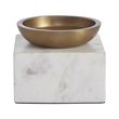 Carvella Candle Holder White Gold