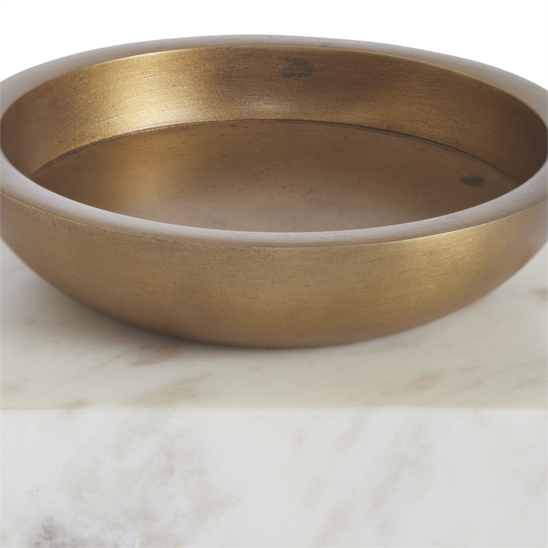Carvella Candle Holder White Gold