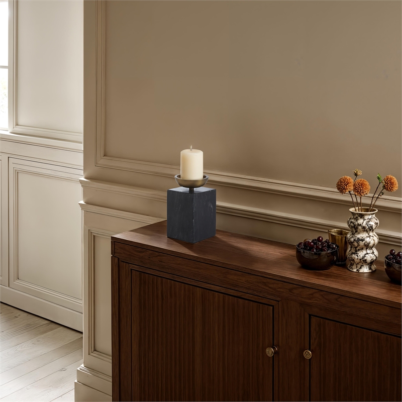 Poema Candle Holder Black Gold