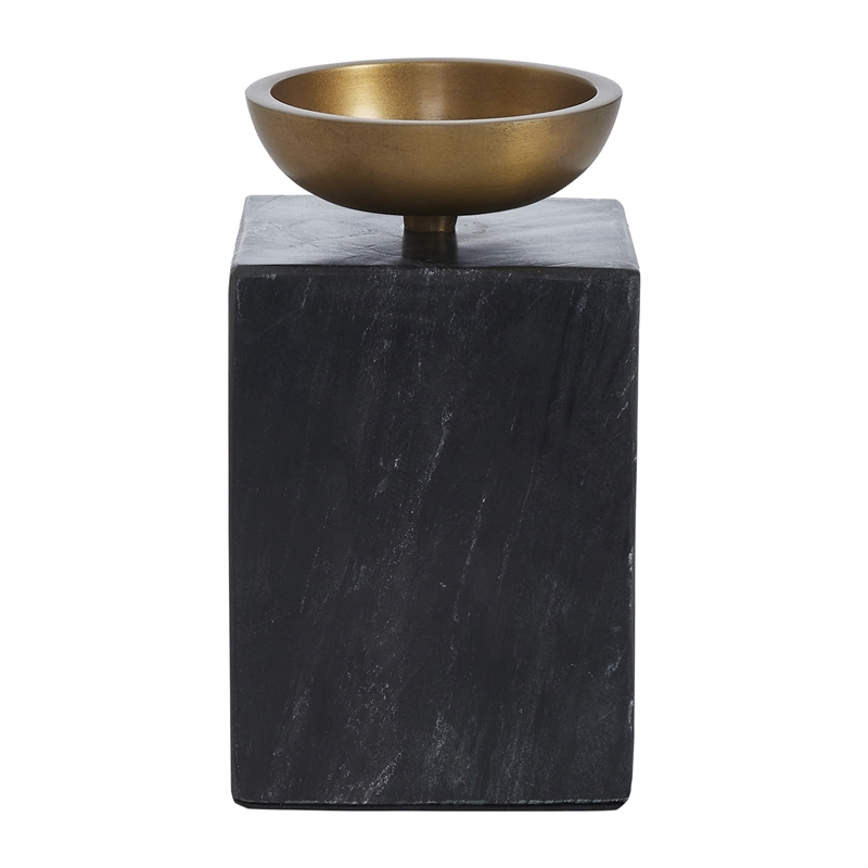 Poema Candle Holder Black Gold
