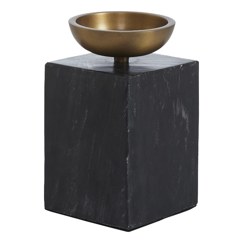 Poema Candle Holder Black Gold