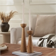Laurier Candle Holder Light Brown