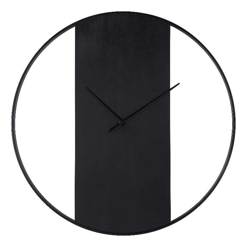 Romy Indoor Iron Wall Clock Matte Black