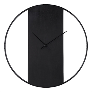 Romy Indoor Iron Wall Clock Matte Black