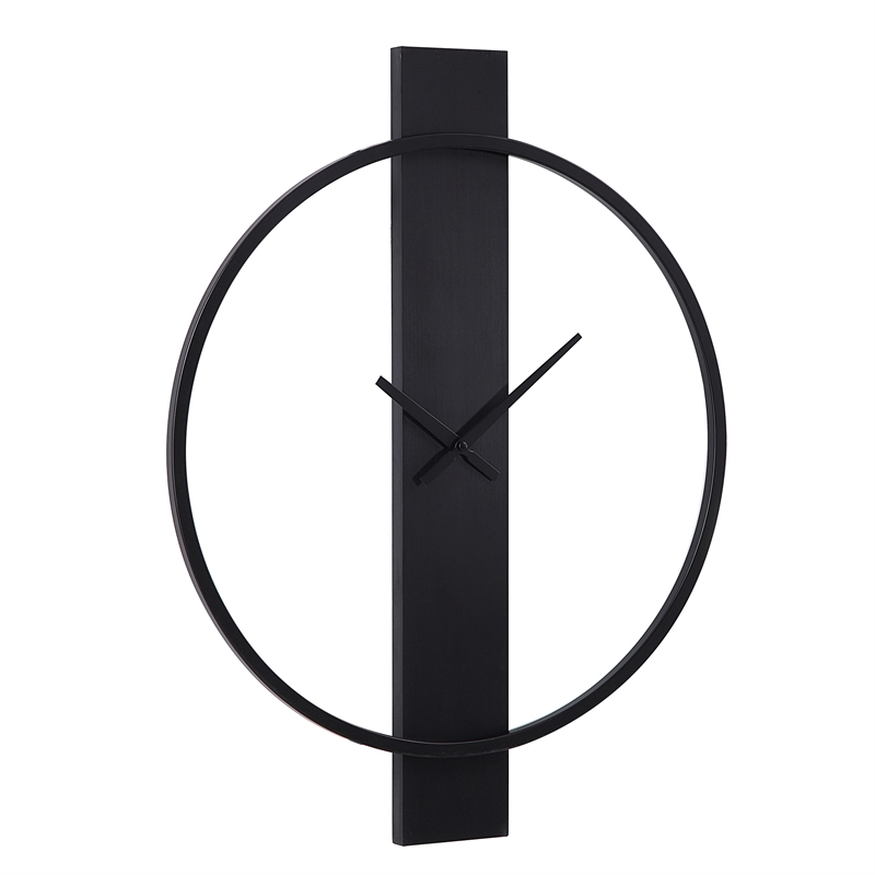 Romane Indoor Iron Wall Clock Matte Black