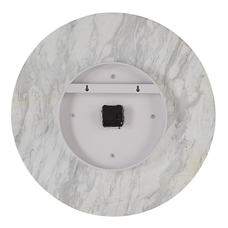 Dayton Wall Clock Honed White