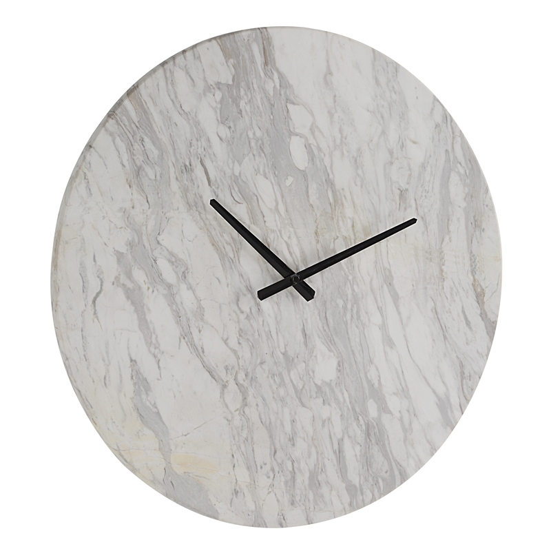 Dayton Wall Clock Honed White