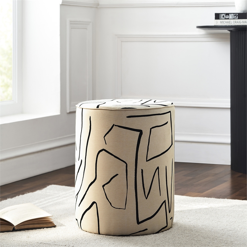 Rachelle Indoor Cotton Stool Cream