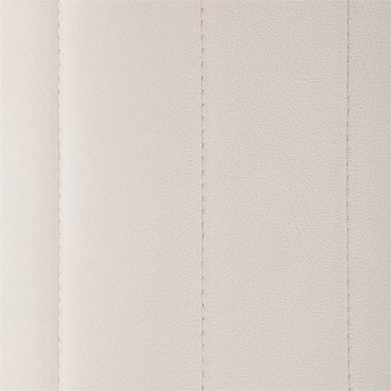 Baylor Indoor Poly-Velvet Ottoman Off White