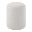 Corbin Indoor Boucle Ottoman Off White