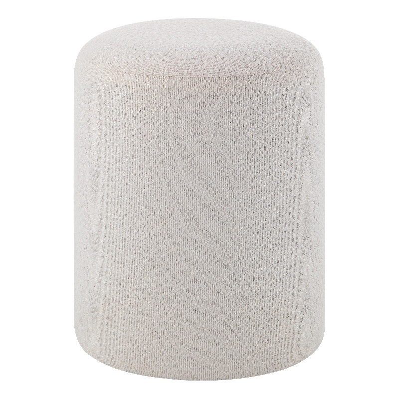 Corbin Indoor Boucle Ottoman Off White