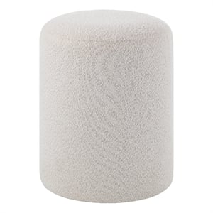 Corbin Indoor Boucle Ottoman Off White