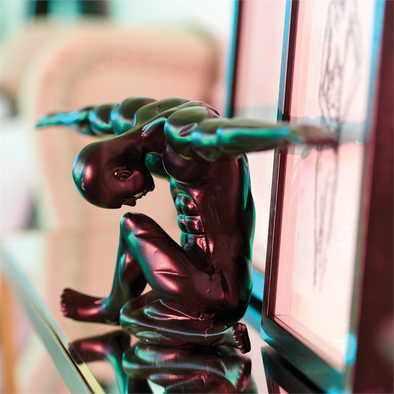 Mortal Indoor Aluminum Statue Matte Black