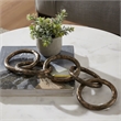 Quai  Indoor Cast Aluminum Table Top Accessory Antique Brass