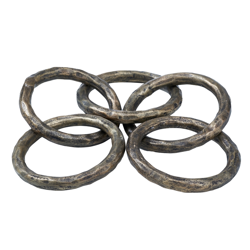 Quai  Indoor Cast Aluminum Table Top Accessory Antique Brass