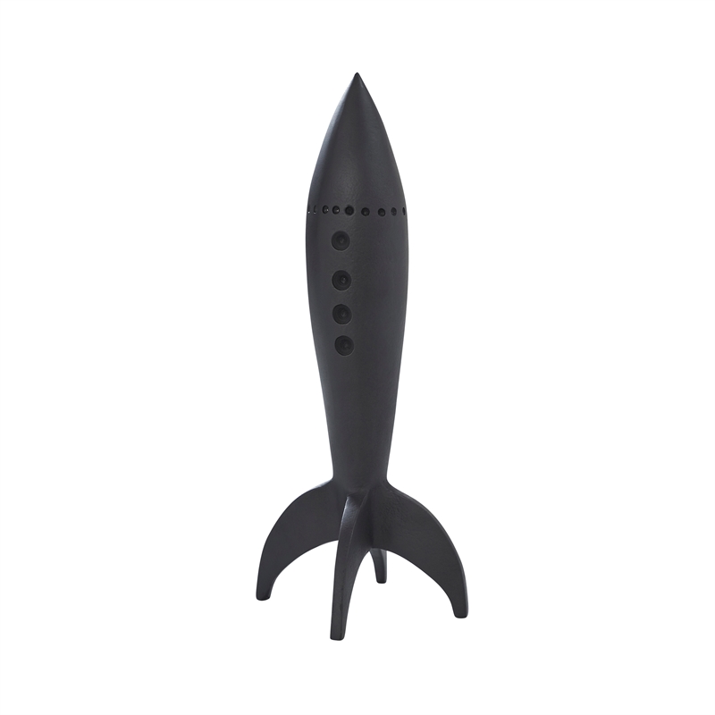 Rhodes Indoor Cast Aluminum Statue Matte Black