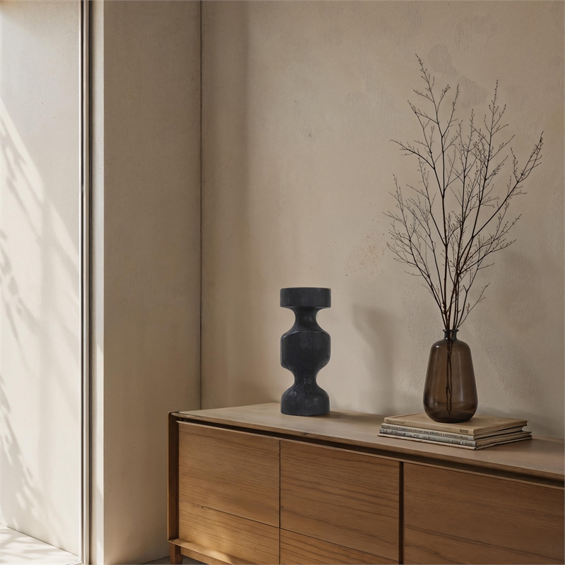Severn Statue Mango Wood Black