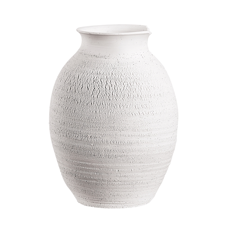 Zeb Indoor Ceramic Vase Matte White