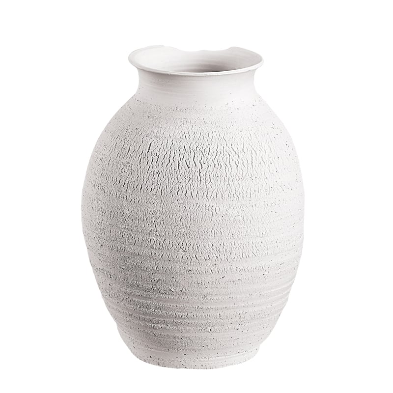 Zeb Indoor Ceramic Vase Matte White
