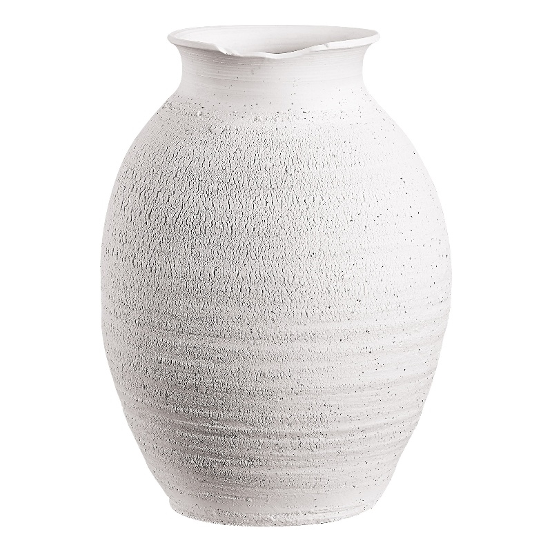Zeb Indoor Ceramic Vase Matte White