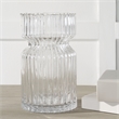 Gladys Indoor Mouth Blown Glass Glass Vase Clear Fluted