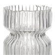 Gladys Indoor Mouth Blown Glass Glass Vase Clear Fluted