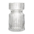 Gladys Indoor Mouth Blown Glass Glass Vase Clear Fluted