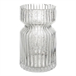 Gladys Indoor Mouth Blown Glass Glass Vase Clear Fluted
