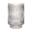 Amiens Indoor Mouth Blown Glass Glass Vase Gray Fluted