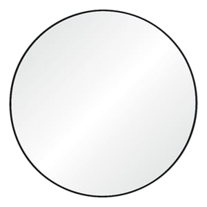 Posadas 36&quot Tall Round Wall Mirror Black