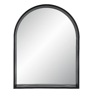 Cove 46&quot Tall Arch Rectangular Mirror Matte Black
