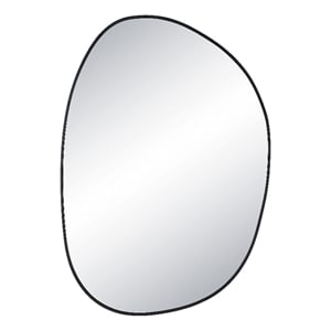 Bozeman 42&quot Tall Oval Wall Mirror Black